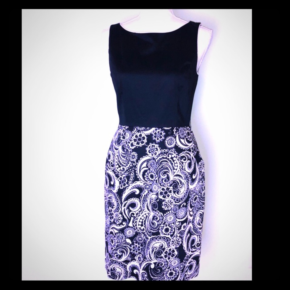 Tahari Arthur S.Levine Geometric Sheath Dress